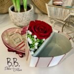 Herz Geschenkbox mit Seidenblumen klein