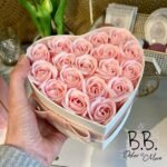Seifenrosen Box mit Seidenblumen Rosen