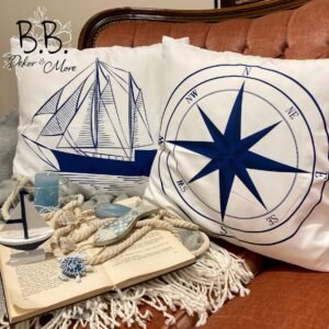 Kissenbezug Sommer mit Segelschiff oder Kompass