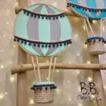 Heißluftballon Kinderzimmer Wanddeko mit Wunschname