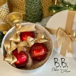 Matt Glaskugeln mit Geschenkbox frohe-fröhliche weihnachten